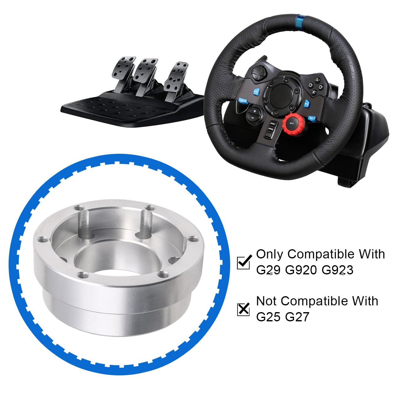 Adaptateur De Volant 70Mm Volant Adaptateur Plaque En Alliage D