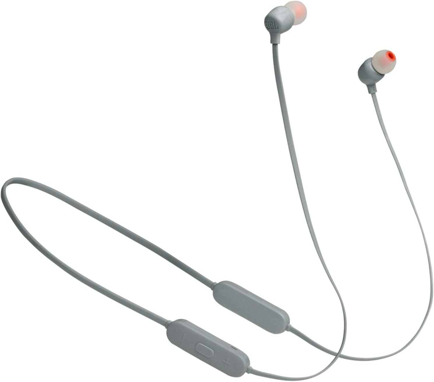JBLTune 125BT Wireless In-Ear Headphones, Pure Bass Sound, Lossless 5.0 Bluetooth, 16H Battery, Magnetic Cable, Multi-Point Connection, Voice Assistant, 3-Button Remote with Mic - Grey, JBLT125BTGRY