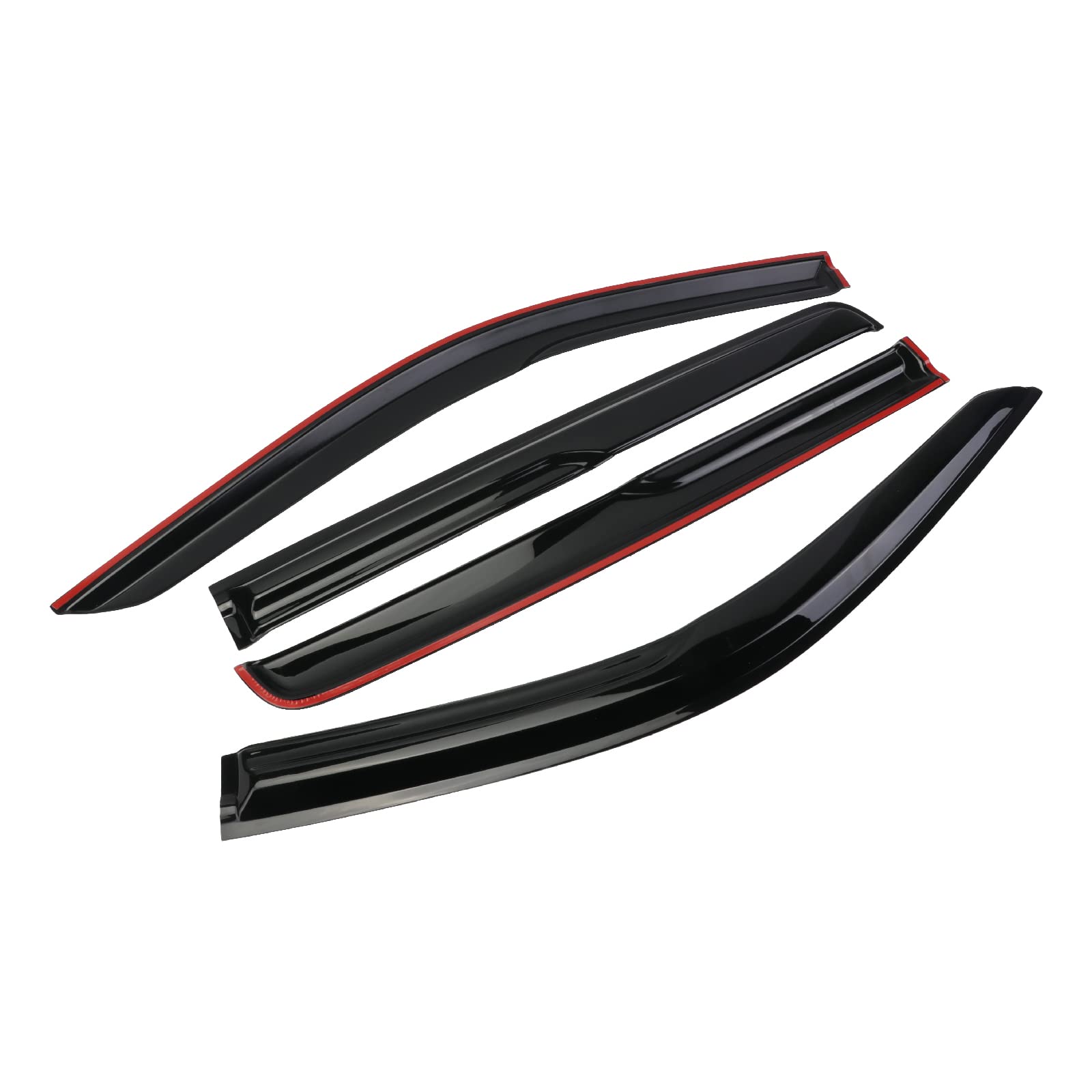 Photo 1 of FEIDKS Tape-on Side Window Visors Deflector Rain Guards, 4pcs Set for 2019-2021 Chevrolet Silverado 1500 & GMC Sierra 1500 with Crew Cab