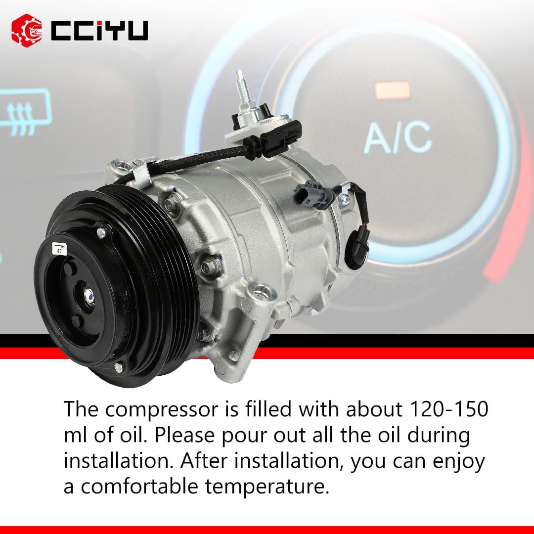 cciyu Air Conditioning Compressor for Chevrolet Equinox for GMC Terrain 2012-2015 2.4L AC Compressor for Car