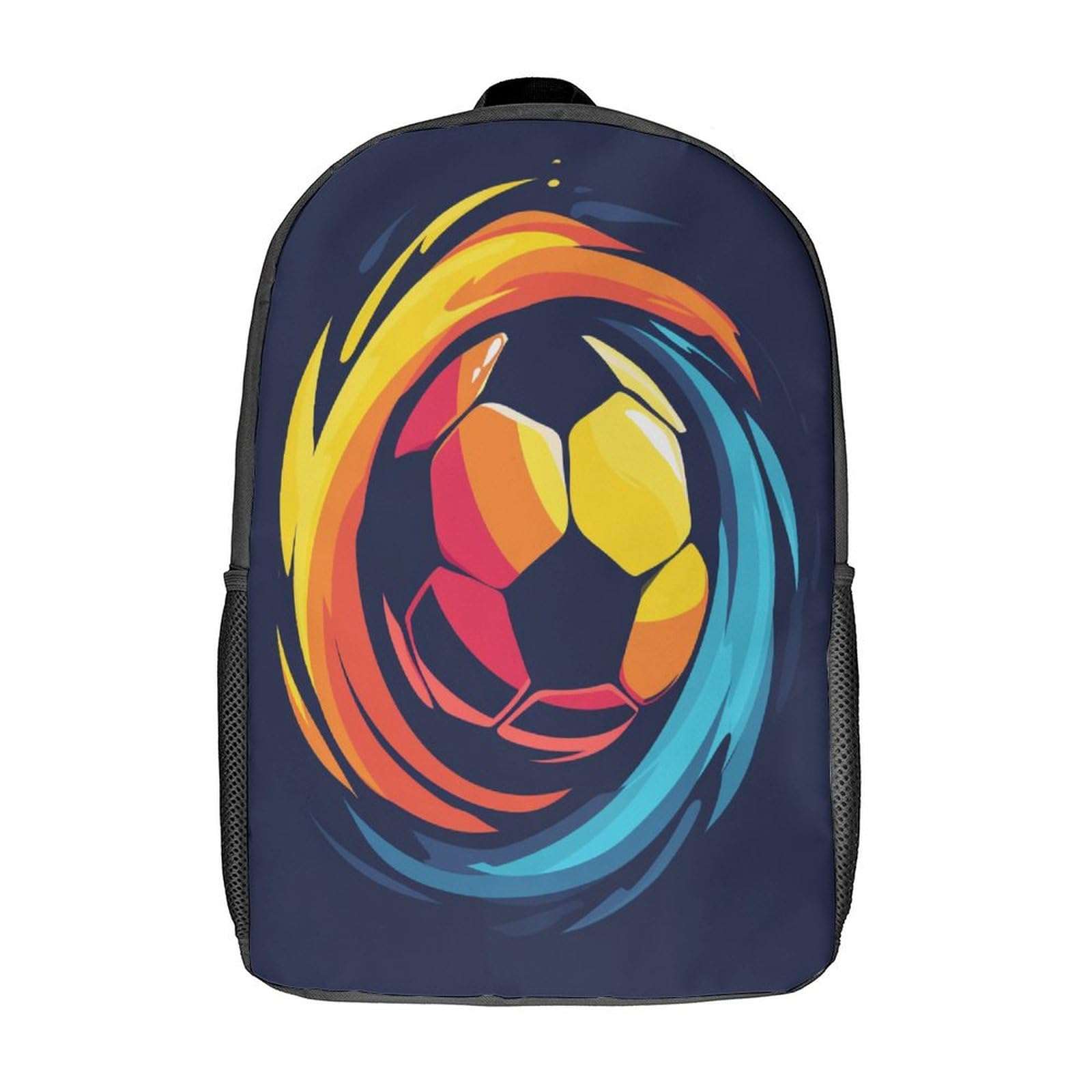 EQKDBFVHS Football Mochila Para Niños Para Regreso A La Escuela Con Pecho 3D Y Capa De Plegable Para Niños Mochila De Viaje 17inch