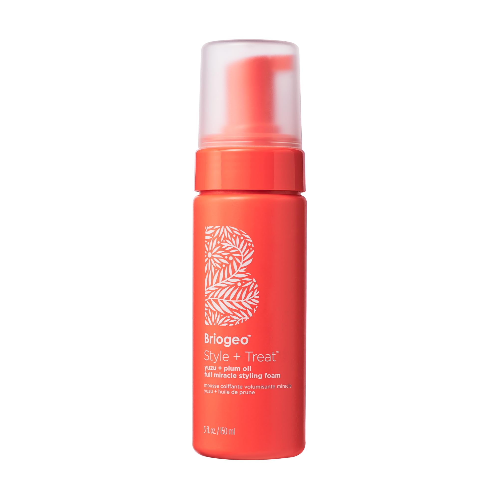 Style + Treat Yuzu + Plum Oil Full Miracle Styling Foam, Control Frizz, Heat Protection, Enhance Wavy Hair, Volumized Hair Blowout, Add Texture to All Hair Types, Vegan, Cruelty-Free, 5 fl oz
