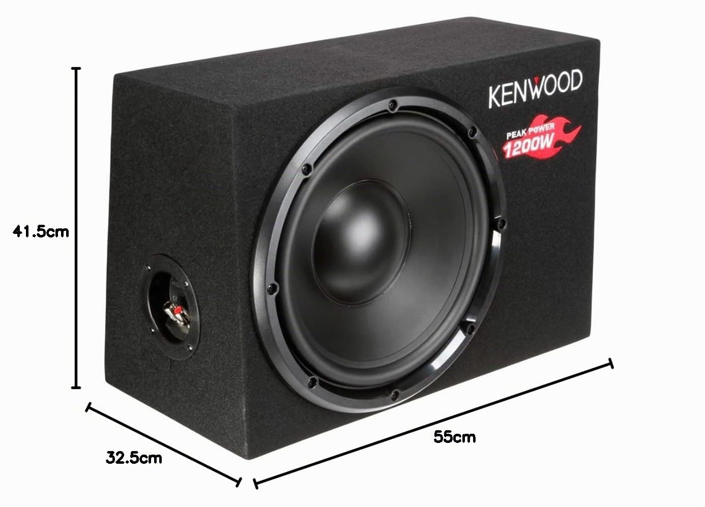 Kenwood KSC-W1200B subwoofers pour voiture Caisson de basse pré-chargé 300 W
