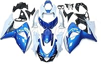 Vista 6 de Kit de carenado de plástico azul, blanco y negro, apto para Suzuki 2003 2004 GSXR1000 K3 ABS Molde de inyección de motocicleta Carrocería