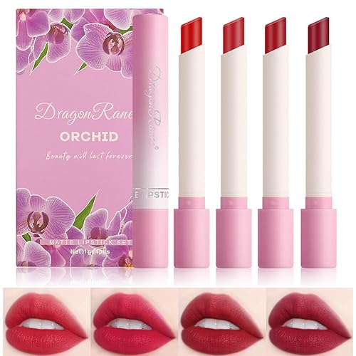 Lápiz labial mate de cigarrillos, 4 colores nude, terciopelo nude, humedad del aire, brillante, juego de lápices labiales mate impermeable, tubo de disponible en Yaxa Venezuela