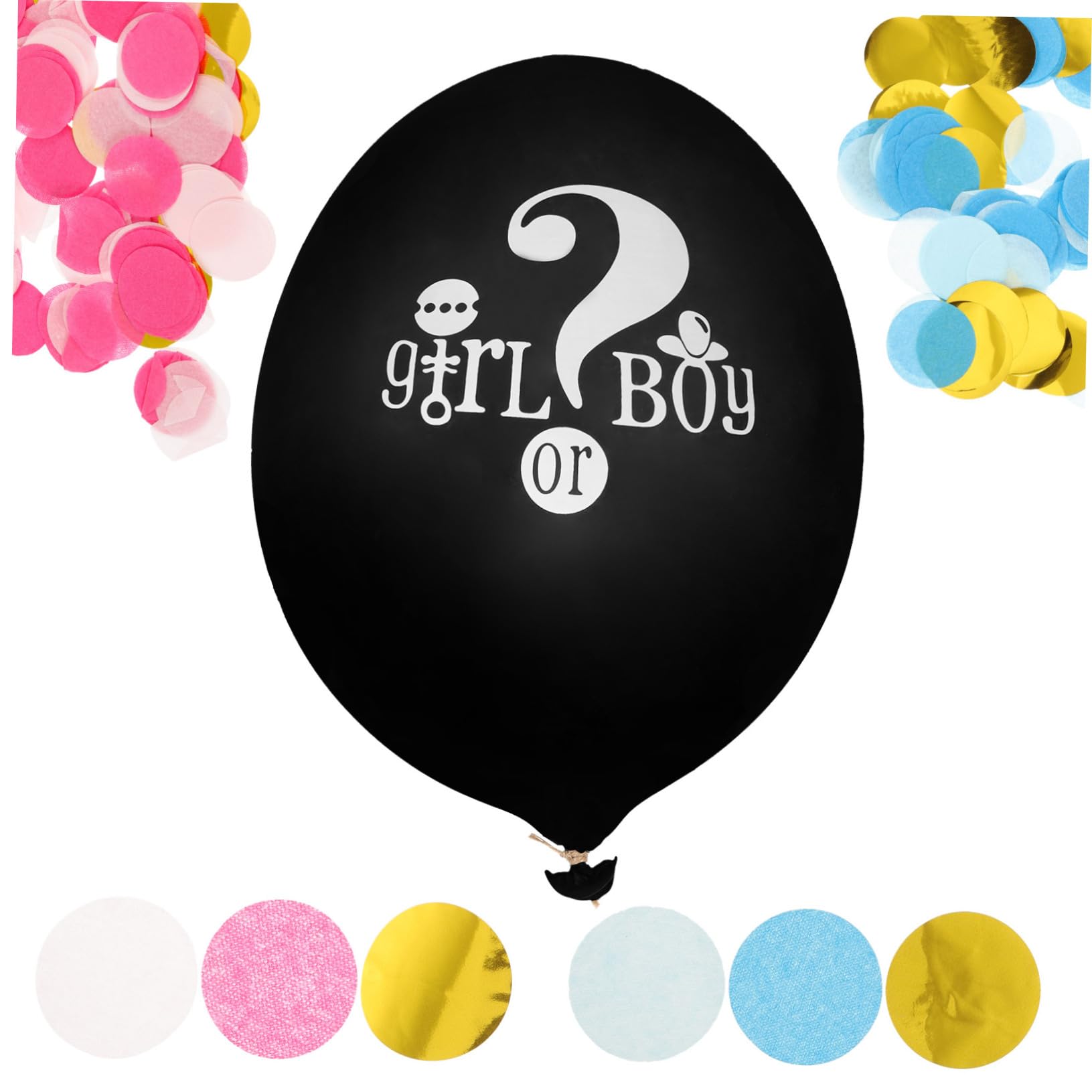 ABOOFAN 5 Set palloncini per feste di genere palloncino di coriandoli ornamento il genere rivela l'elica del palloncino rivelare il del emulsione decorazioni decorare