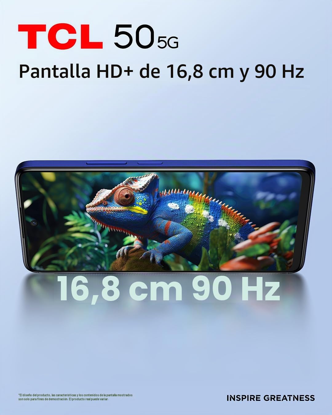 TCL 50 5G 128GB - Smartphone de 6.6" Mayor Confort Ocular (Pantalla 90Hz, 8GB (4+4) - 128GB, 5G, Ampliable MicroSD, Dual SIM, Doble Altavoz, Cámara 50MP, Batería 5010mAh, Android 14.) Space Gray