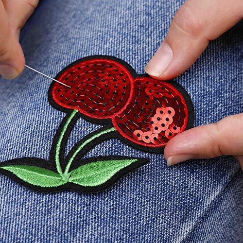 Iron on Patches 32 Pcs Stickers Cute DIY Clothes Patches Embroidery Applique for Sewing or Iron-on for T-Shirt Jean Clothes Bag Jacket, Backpack and Shoe