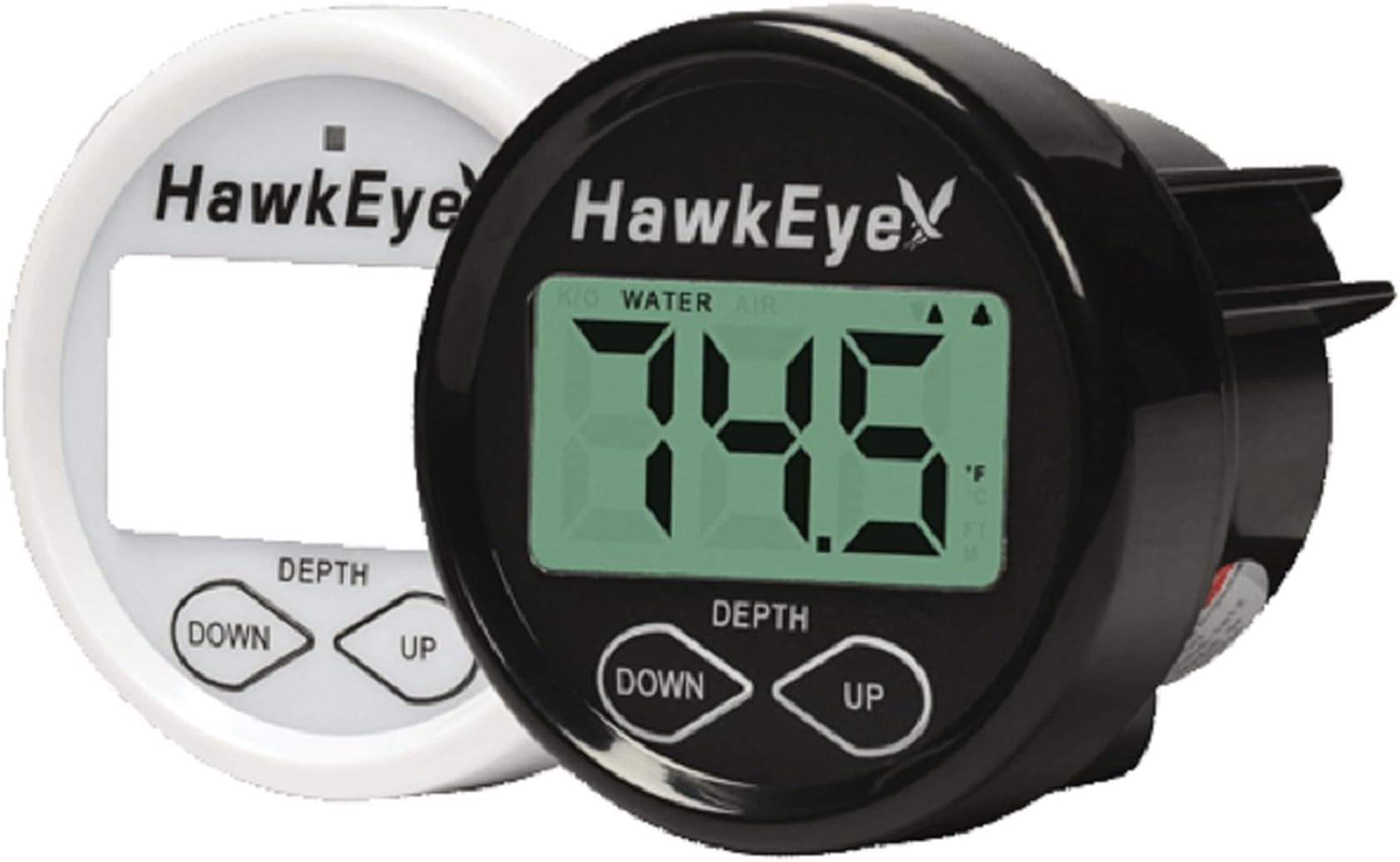 HawkEye DT2BX-TH In-Dash Depth Sounder with Temperature Through Hull Transducer