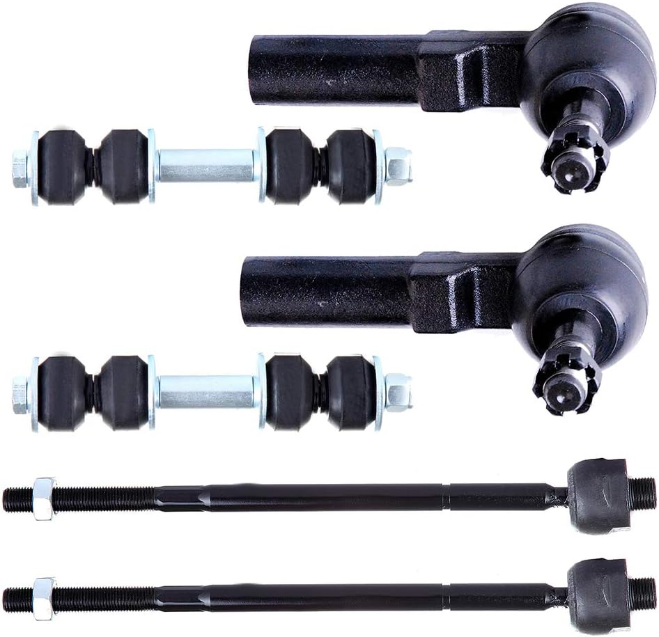 OCPTY - New 6-Piece fit for 1998 1999 2000 2001 2002 2003 2004 2005 for Buick Park Avenue 1998 1999 for Buick Riviera - 2 Outer Tie Rod End 2 Inner Tie Rod End 2 Front Sway Bar Link