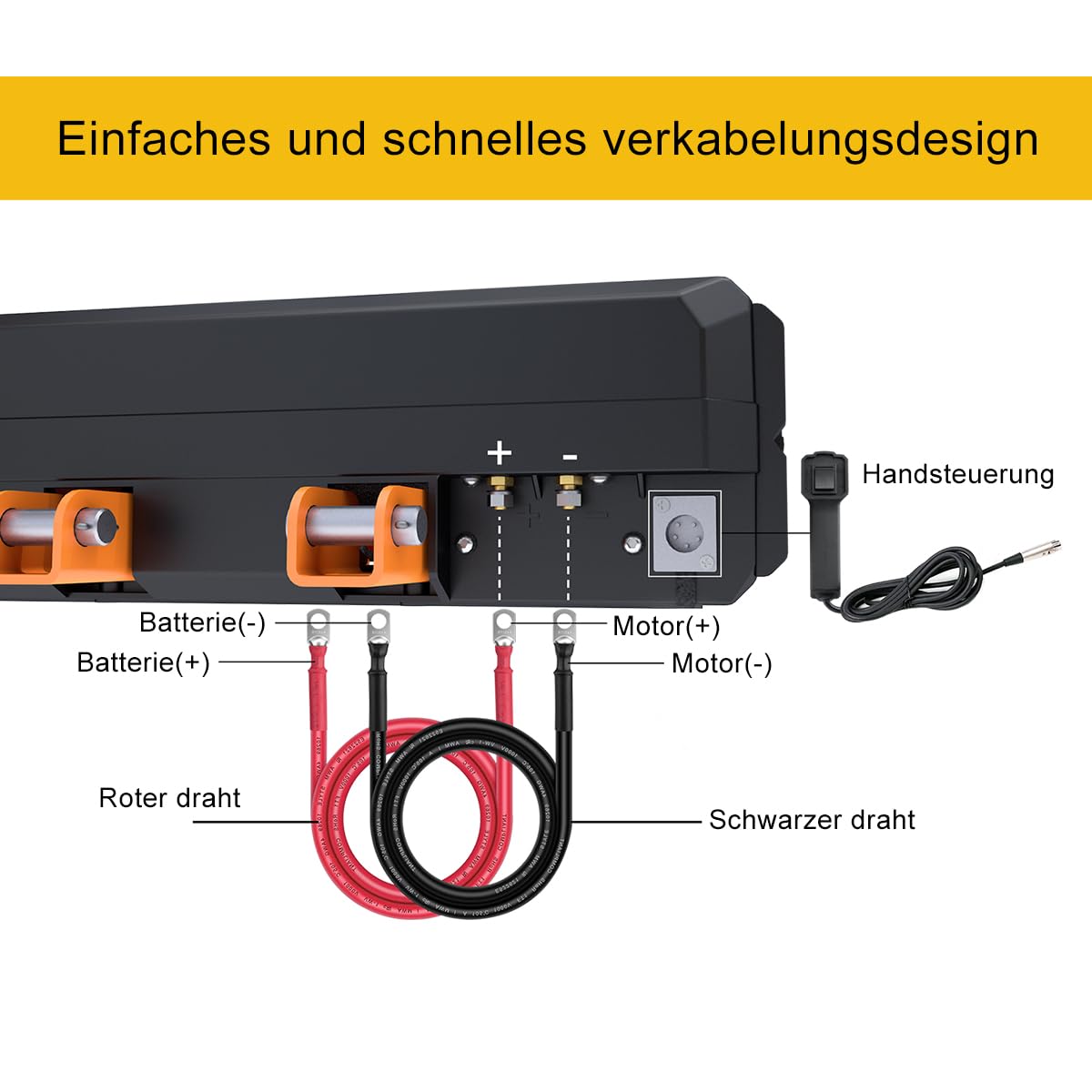 RUGCEL WINCH Elektrische Seilwinde 2041 kg (4500 lbs), 12V DC, IP67 Wasserdicht, Synthetikseil, Stahl-Montageplatte, Hawse-Führungsrolle, kabellose Fernbedienung, Schwarz, SUV LKW Off-Road