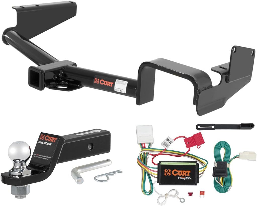 CURT Class 3 Hitch Tow Package with 2" Ball for 2008-2013 Toyota Highlander