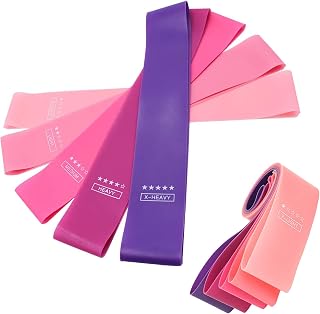Exercise Bands Resistance Loop Bands，Natural Latex Fitness Kits,Ideal for Home Fitness,Stretching,Strength Training,Physical Therapy,Workout,Pilates,with Exercise Guide and Storage Bag（Non-slip)
