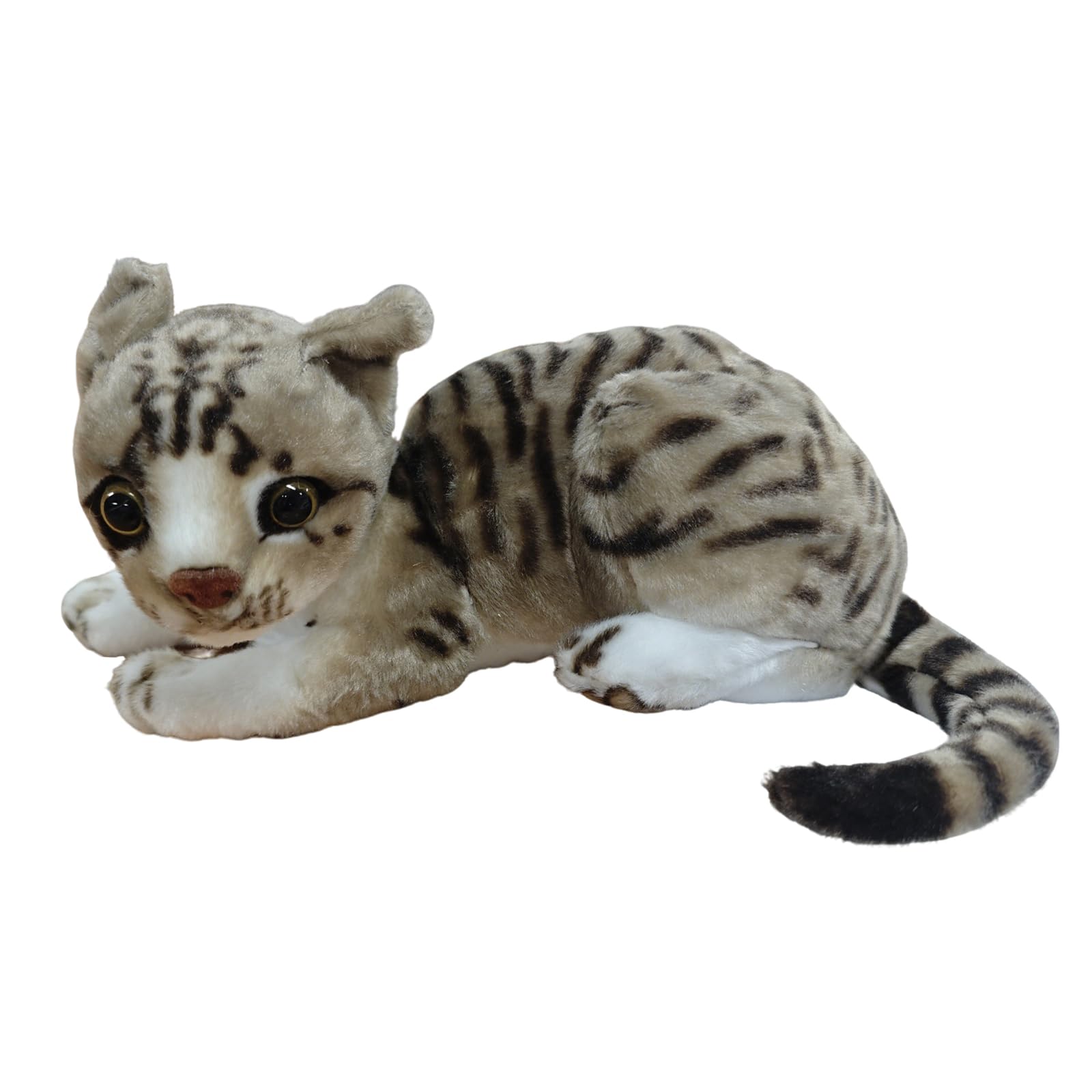 Peluche de gato de 30 cm, realista, gato de peluche, juguete esponjoso realista, juguete de peluche real para niños y niñas, mujeres