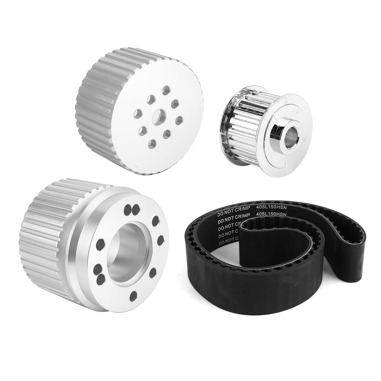 Kit puleggia per cinghia Pompa acqua Manovella Alternatore Puleggia Set Resistente in lega di alluminio ad alte prestazioni Kit di sostituzione in gomma per 351C PC2255