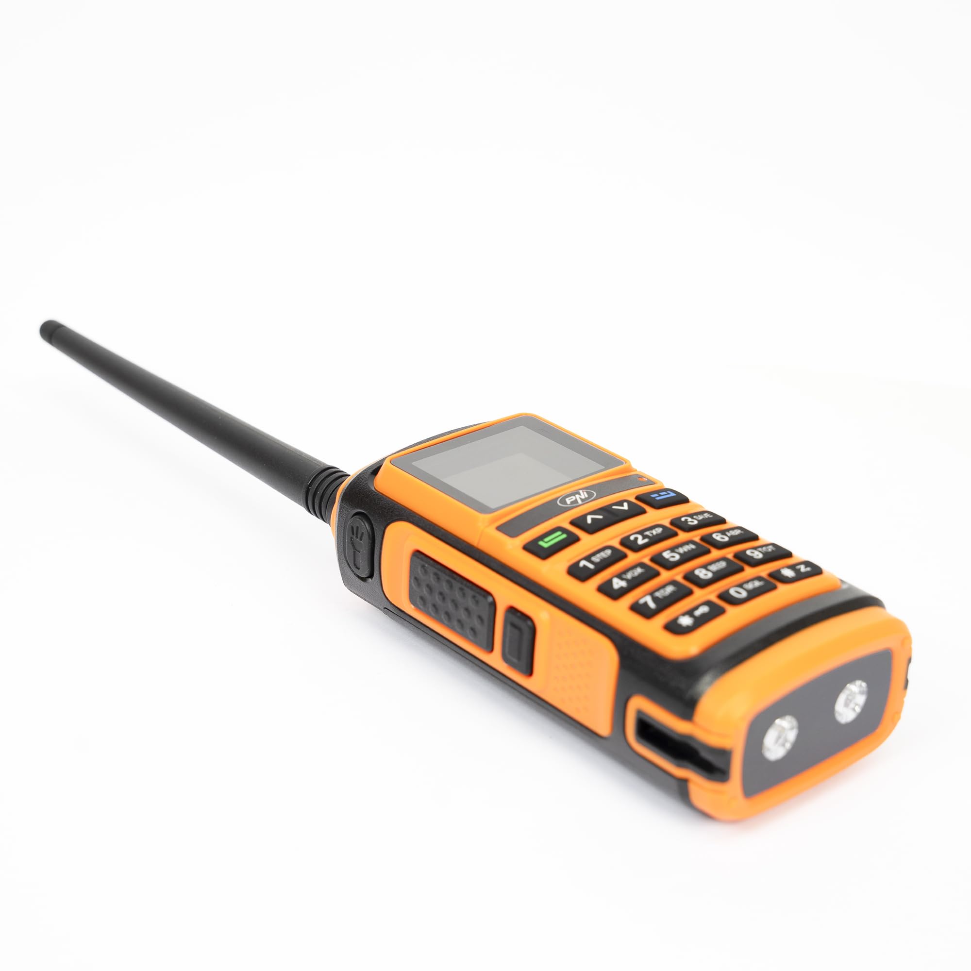 Stazione radio VHF/UHF portatile PNI P17UV dual band 144-146MHz e 430-440MHz, 999CH, 1500mAh, Scan, Dual Watch, Roger Beep, funzione radio FM e torcia di segnalazione