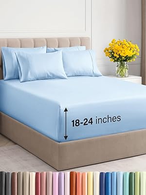 Extra Deep King Sheet Set - 6 Piece Breathable & Cooling Sheets - Hotel Luxury Bed Sheets Set - Easy & Secure Fit - Soft, Wrinkle Free & Comfy Sheets Set - Terracotta Sheet Set with Extra Deep Pockets