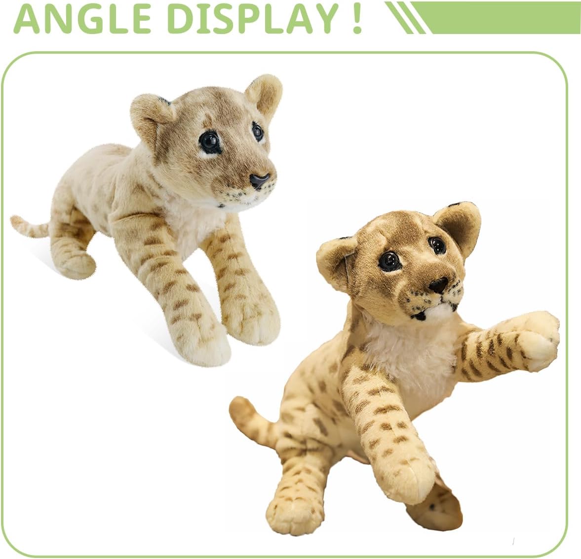 Lion Stuffed Animal Soft Large Stuffed Lion Plush Toys Safari Animals Stuffy Lion Cute Jungle Plush Toys Simulation Cute Plushie Birthday Valentine's Day Gifts for Kids Boys 24"