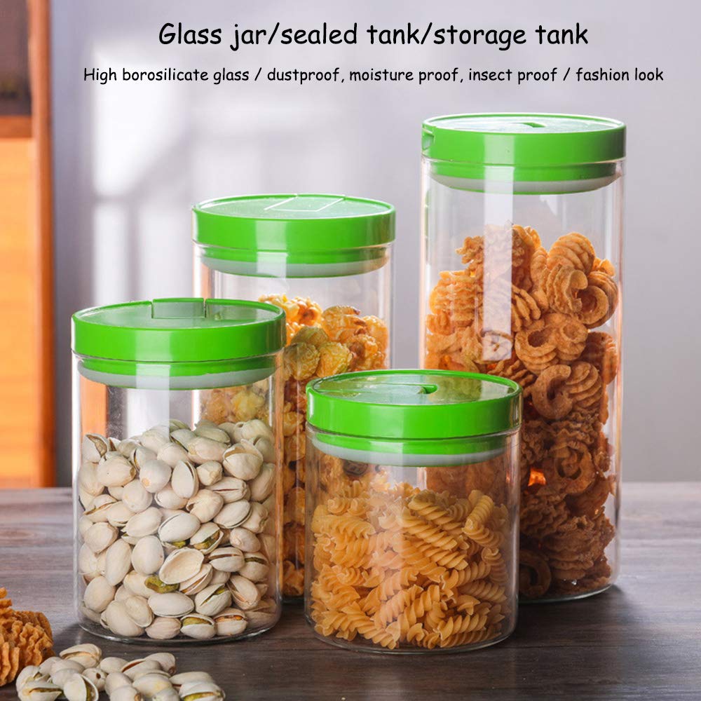 Contenitore Contenitori Alimentari, Contenitore per Alimenti/Cereali, Impilabile Contenitori, Airtight, Mantieni Il Cibo Fresco e Asciutto Durevole, 1200ml