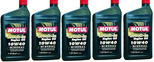 Miniatura 1 de Motul 108080 Juego de 5 botellas de aceite mineral 10W-40 de 1 cuarto de galón