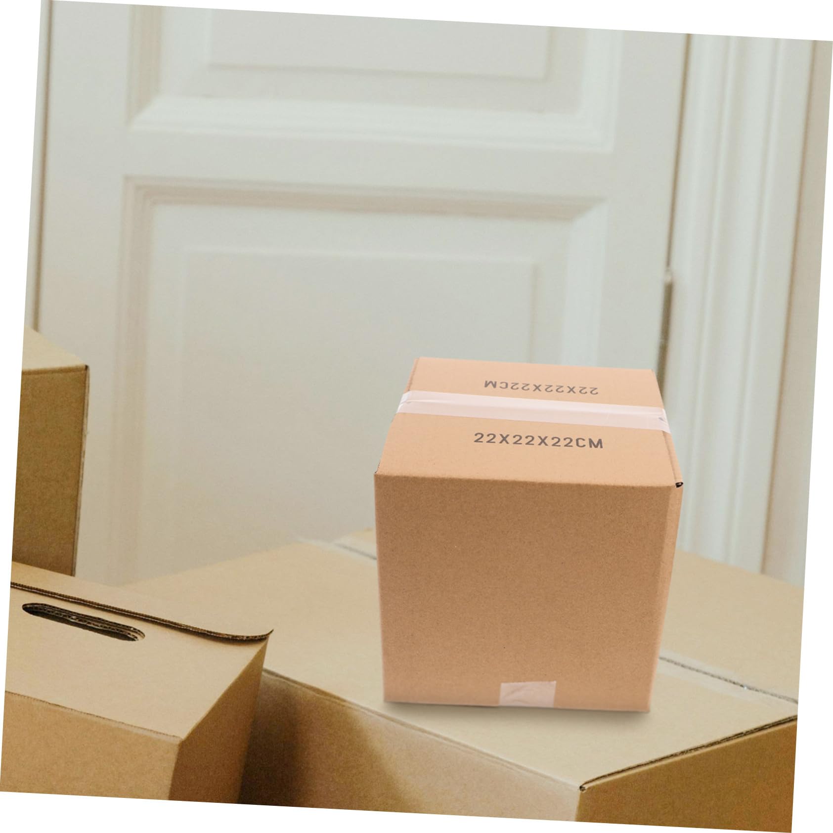 TEHAUX 5stücke Mittlere Umzugskartons Quadratische Packwürfel für Versand Extra Stabile Verpackungskartons aus Robustem Mehrschichtkarton