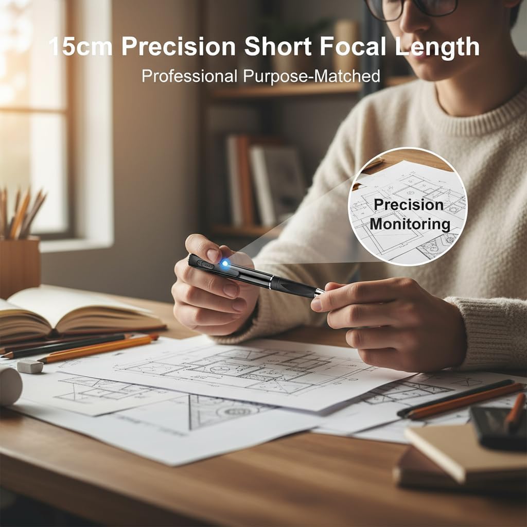 1080P FHD Camera Portable Pen Cam with 64GB Card, WiFi Pen Support Remote Viewing, 300mAh Battery, 15cm Short Focal Length Cameras, Quick Start & 100° Wide Angle-No Audio