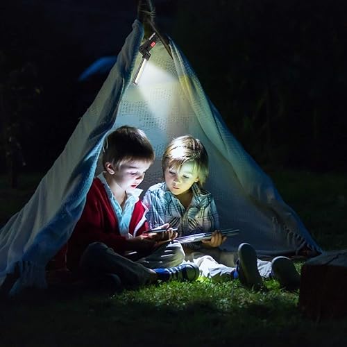 Miniatura 8 de Paquete de 2 luces LED de trabajo, luz de trabajo LED COB con base magnética y gancho para colgar, rotación de 360, 5 modos de linterna LED para