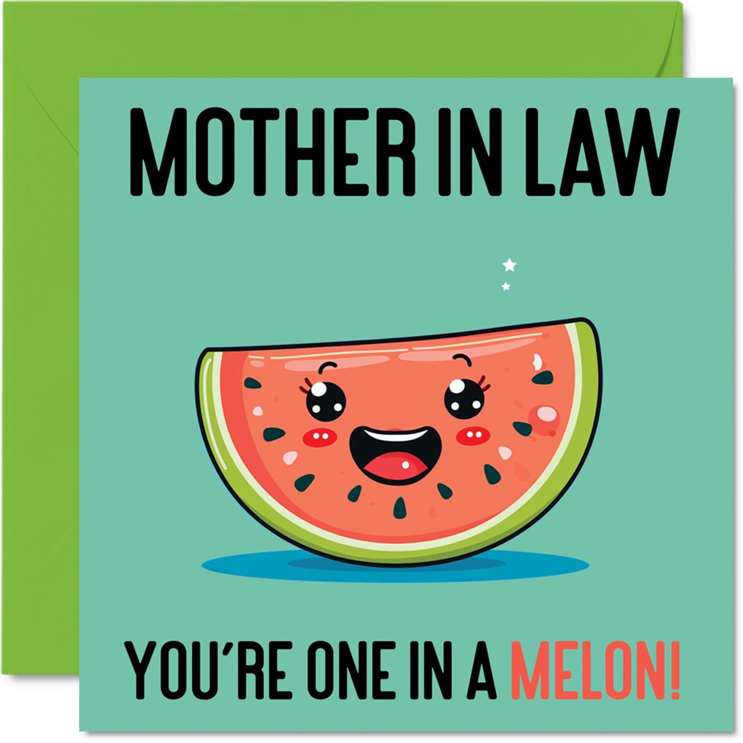 Birthday Cards for Mother in Law In A Melon - Funny Happy Birthday Card for Mother-in-Law from Son Daughter Law, Mothers Day Card Mum Law, 145mm Joke Greeting Cards Women
