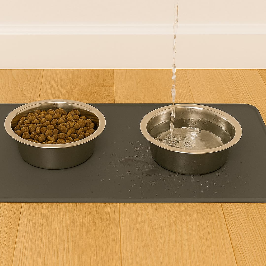 PARENCE.- tappetino antiscivolo per cane e gatto - tappetino protettivo 30x40 cm per cibo e acqua - impermeabile, facile da pulire, ideale per pavimenti puliti e asciutti