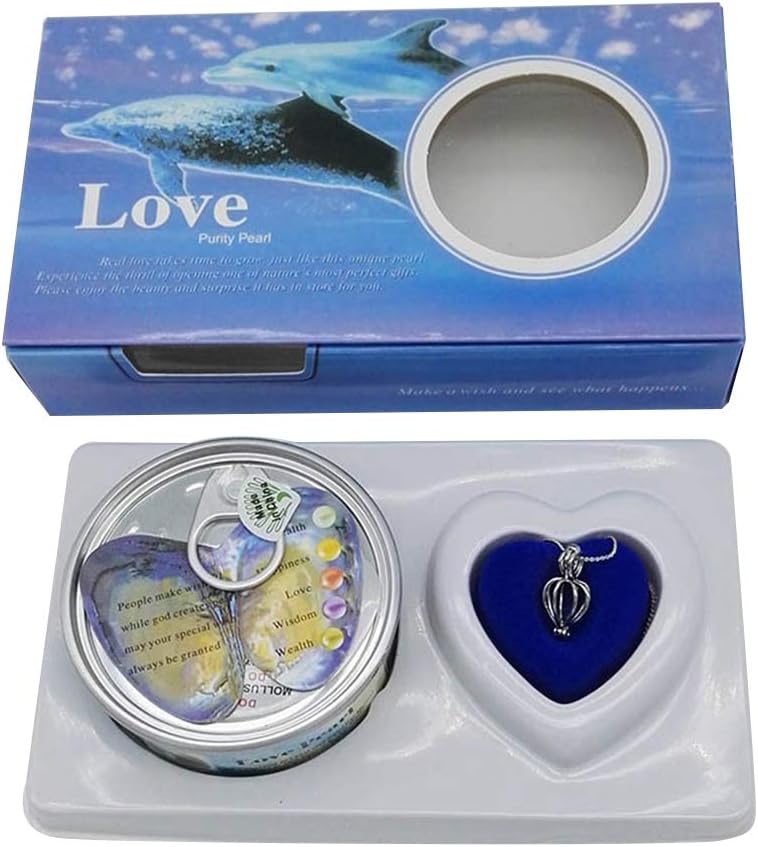 Love Wish Pearl in Oyster Kit - DIY Creative Necklace Jewelry Gift Set, Fashion Creations Box With Pendant for Women Girls