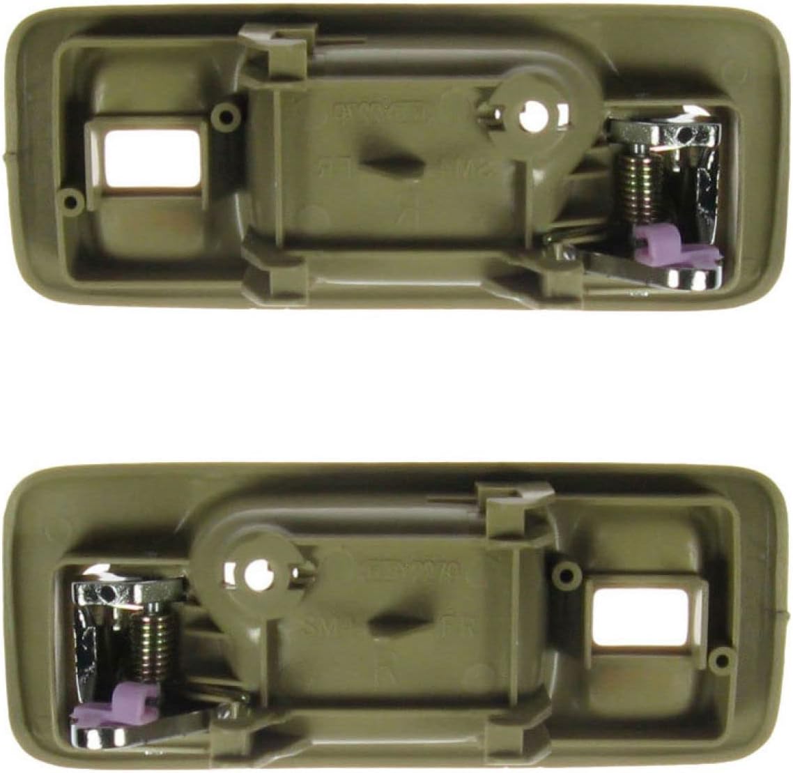 TRQ Beige Inner Inside Interior Handle Front Pair Set for 90-93 Honda Accord 4 Door