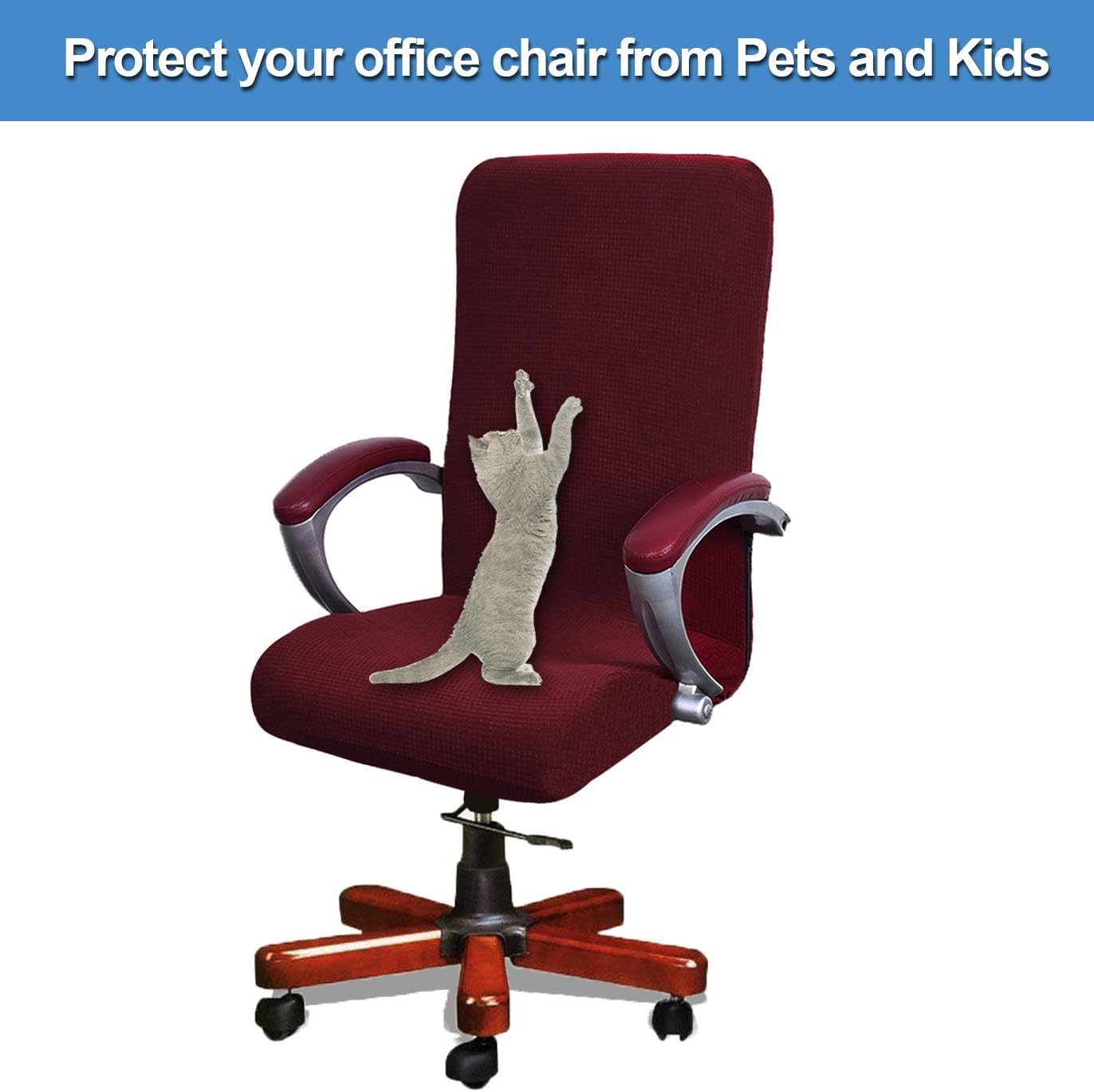 Super Big Clearance! WOMACO Waterproof Office Chair Cover, Jacquard Computer Office Chair Covers Water-Repellent Universal Boss Chair Covers Modern Simplism Style High Back Chair Slipcover (Dark Gray, Large) Black Friday - 70% OFF WOMACO Waterproof Office Chair Cover, Jacquard Computer Office Chair Covers Water-Repellent Universal Boss Chair Covers Modern Simplism Style High Back Chair Slipcover (Dark Gray, Large)