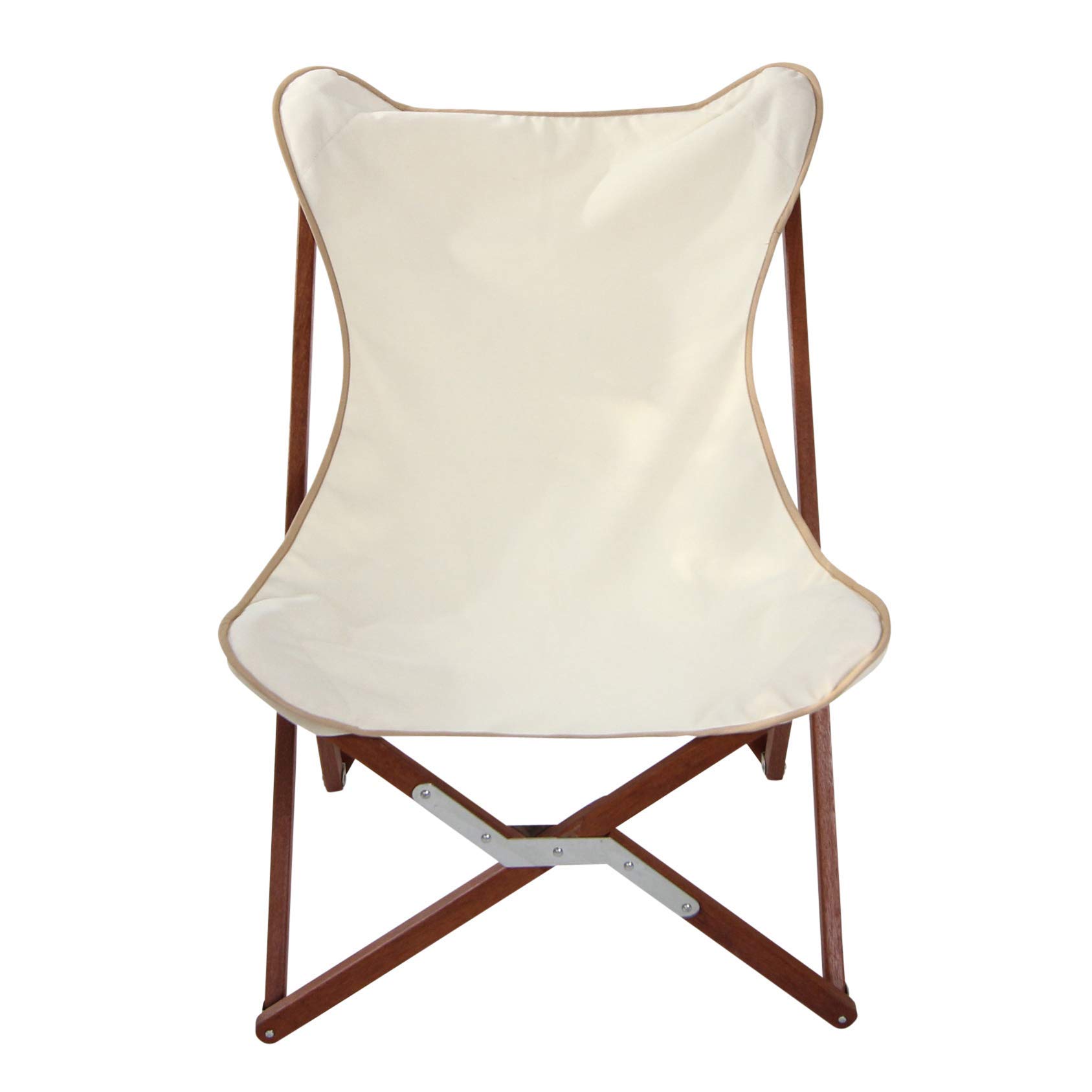 Pangean Butterfly Chair, Silla de madera dura fácil de plegar – Asiento portátil para playa, camping y patio – 34 pulgadas de alto x 23 pulgadas de ancho x 27 pulgadas de profundidad en 8