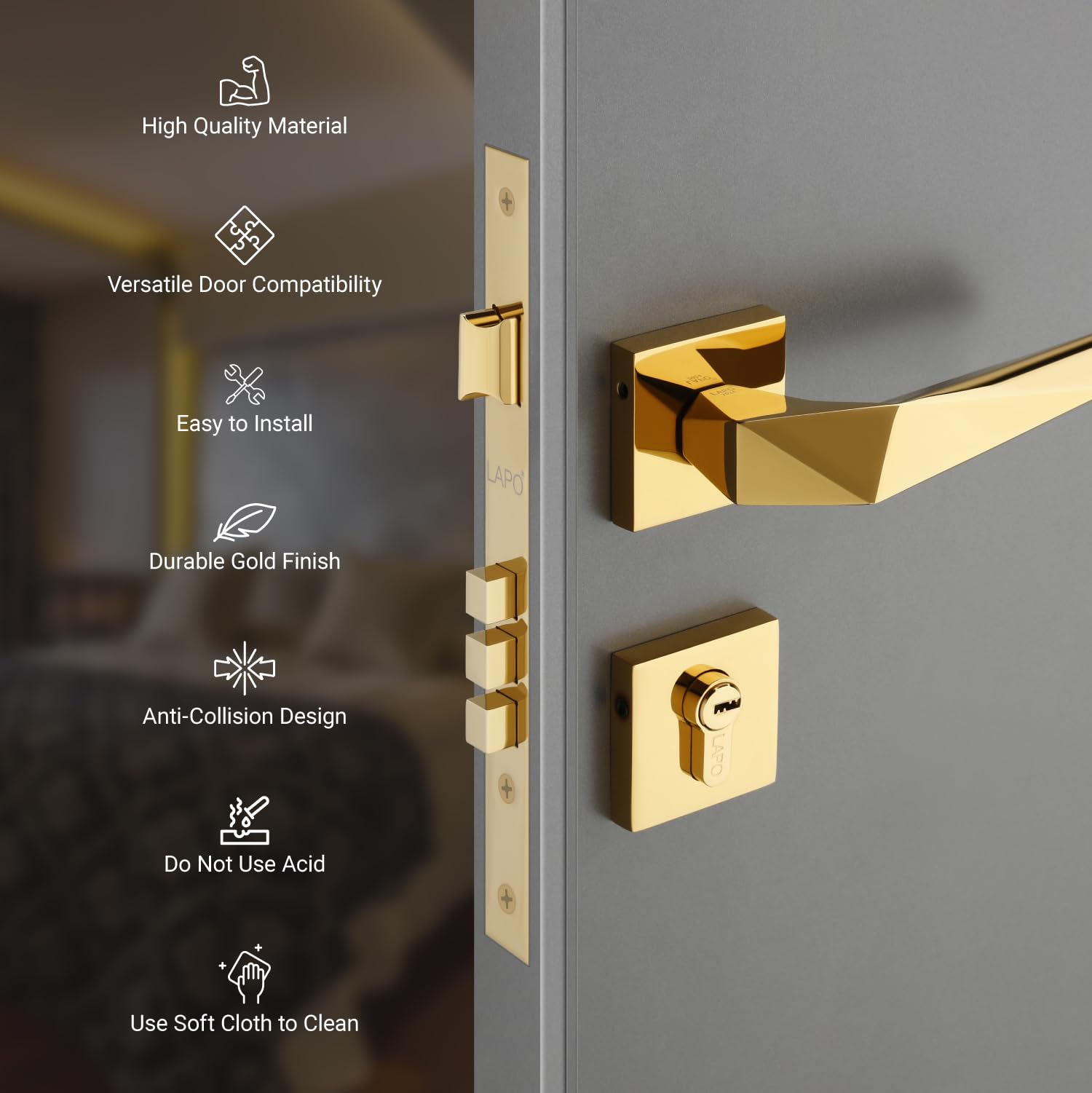 LAPO Mortise Lock - Secure Your Doors! -5