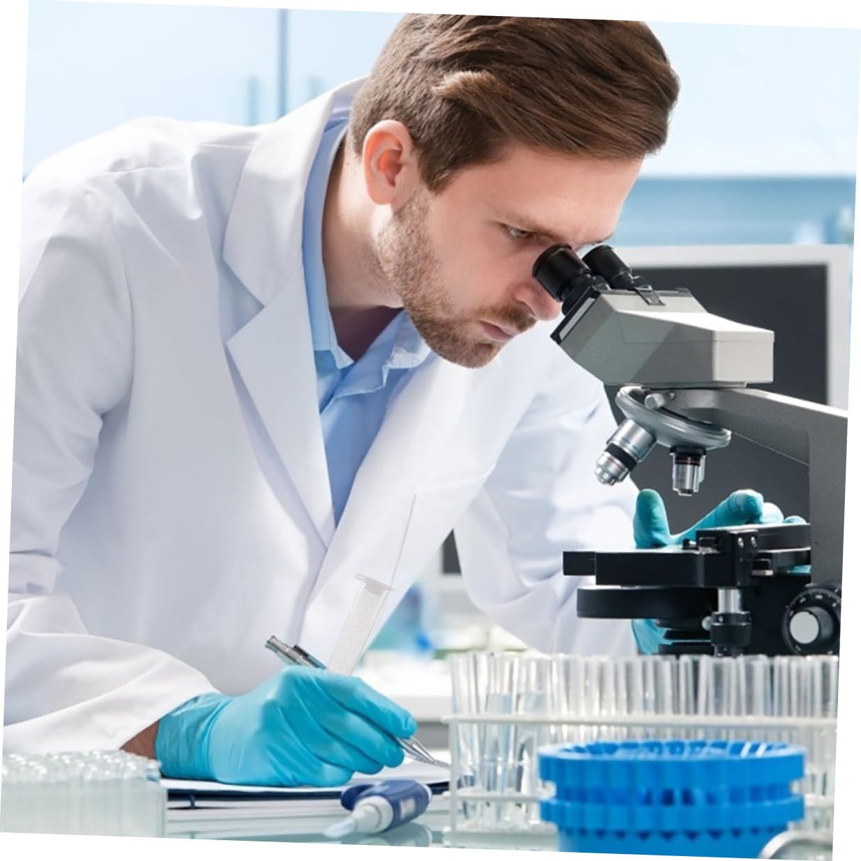 200 Pezzi Tubo Centrifugo in Plastica Pp da 10 Ml Tappo a Sigillo e Scala Graduata, Provette Trasparenti Fondo Tondo per Biologia Molecolare e Uso Artigianale