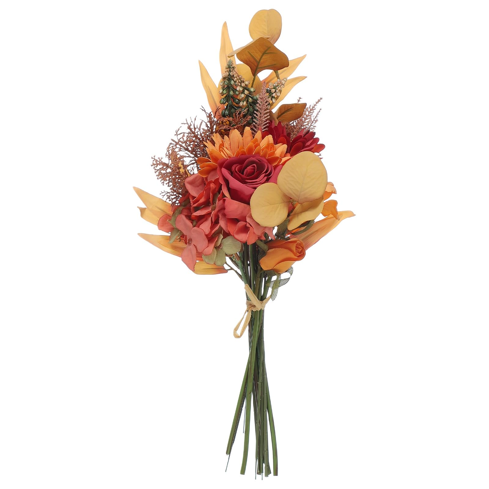 Fleurs artificielles en soie deco maison mariage cuisine orange