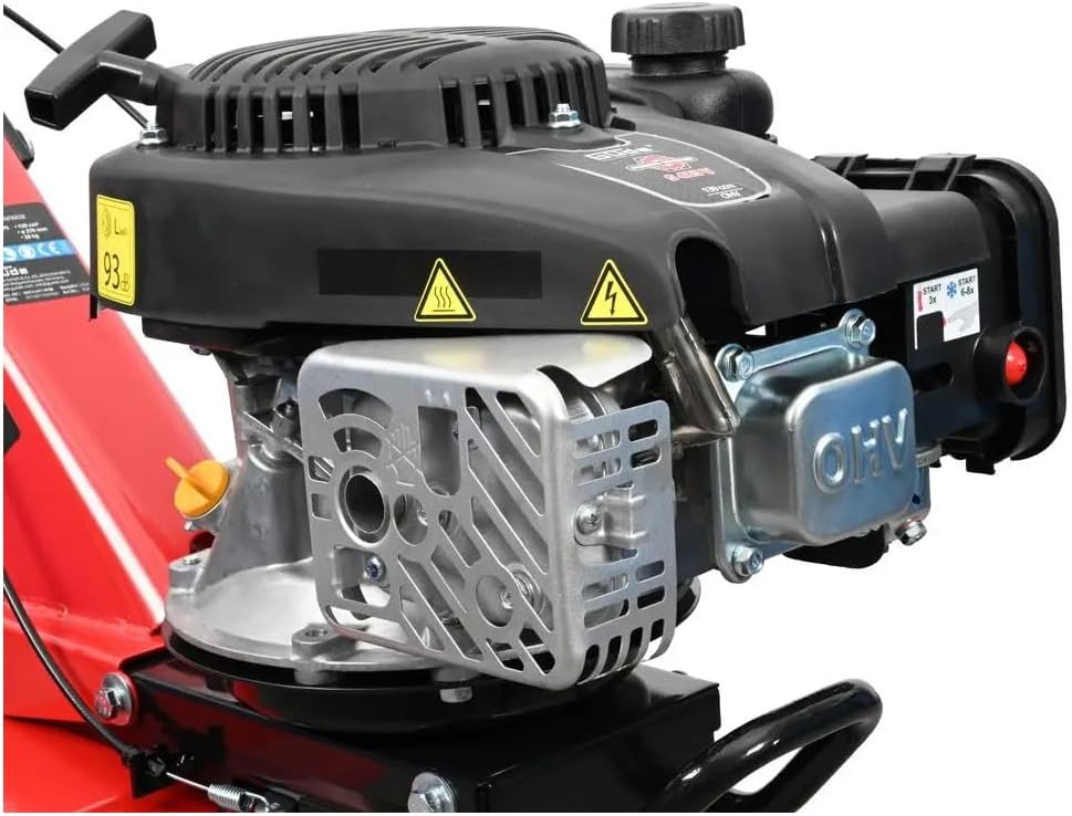 Close-up of the engine on the Güde GF 2436.1 Petrol Tiller