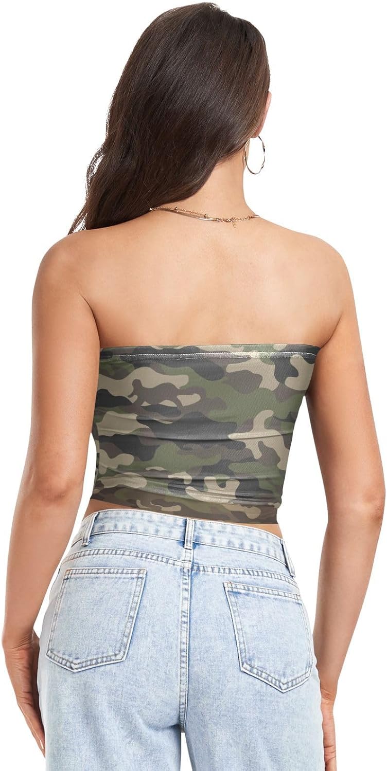 Womens Tube Tops Crop Tops Sexy Strapless Tank for Summer - Image 3