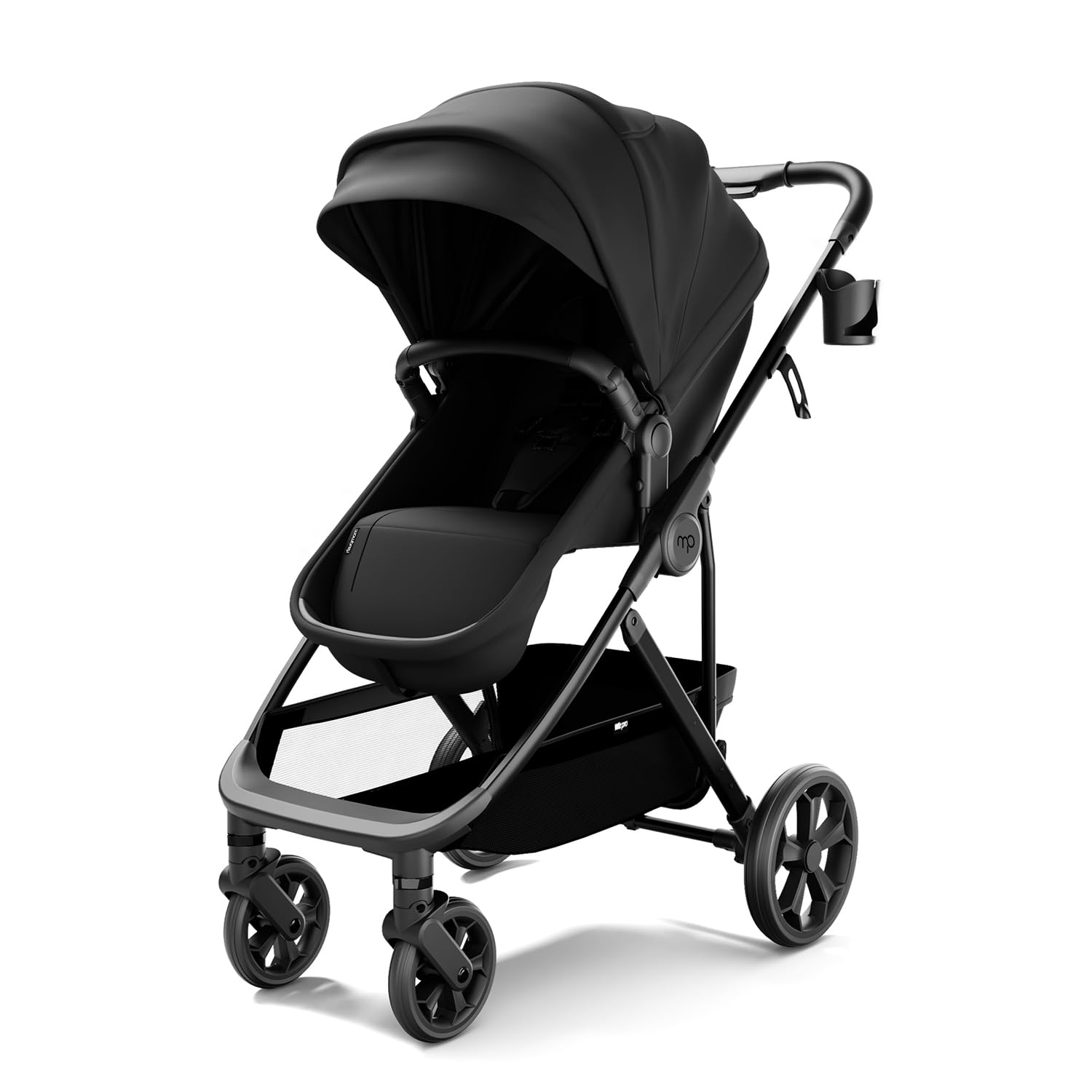 Mompush Wiz 2 in 1 Baby Stroller with Infant Pramette Mode, One Hand Fold Convertible Newborn to Toddler Stroller with Reversible Seat and Large UPF 50+ Canopy — view 9