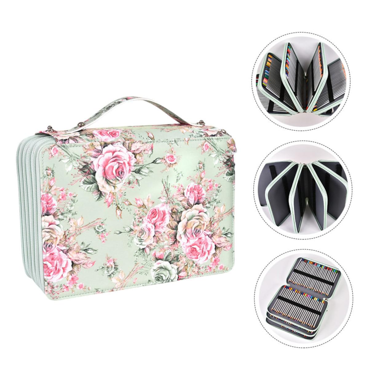 Astuccio Portamatite da Scomparti Astuccio per Cancelleria Materiale Pu