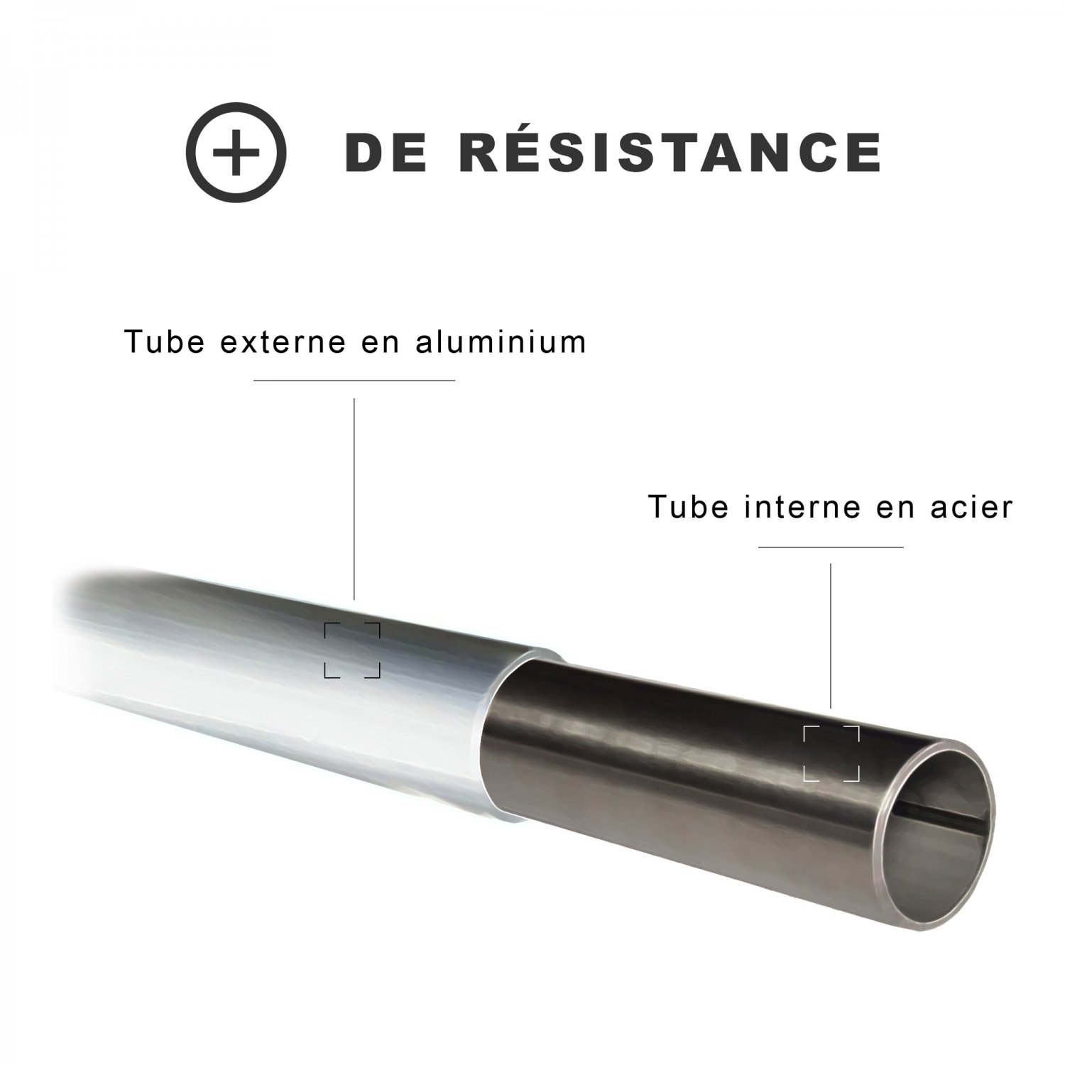 CONCEPT USINE Parasol Déporté Inclinable SOLENZARA Carré Écru 3x3 m