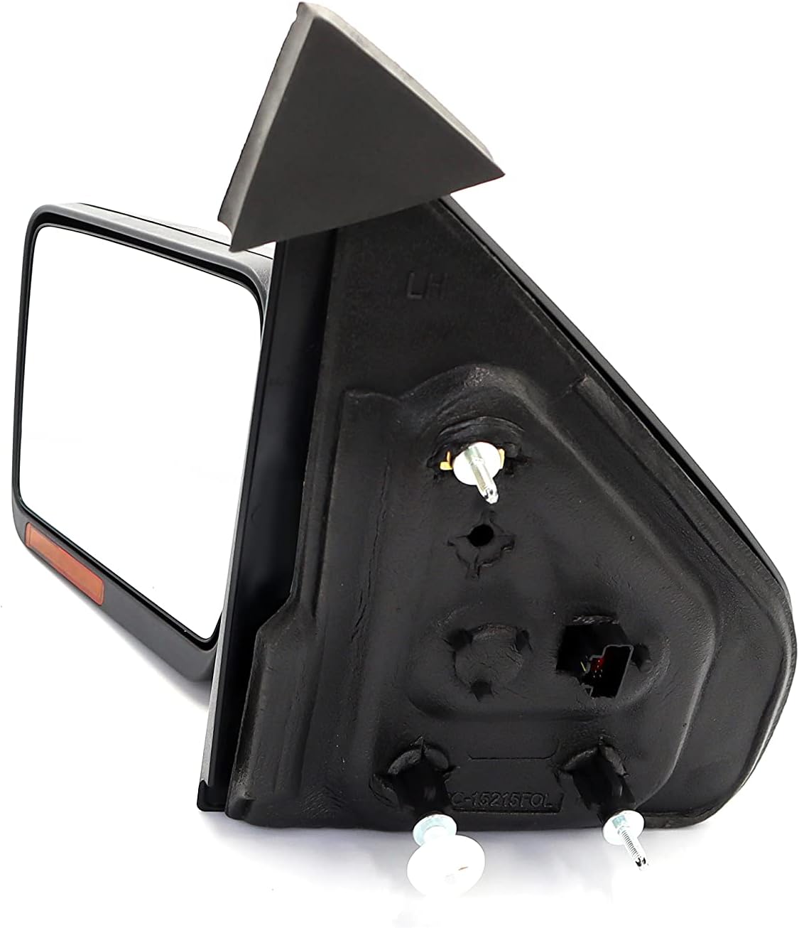 Replacement Parts Front Left Driver Side Door Mirror Outside Rear View Compatible With Ford F-150 2004 2005 2006 Pickup Truck Power Manual Folding With Heated Textured Cover