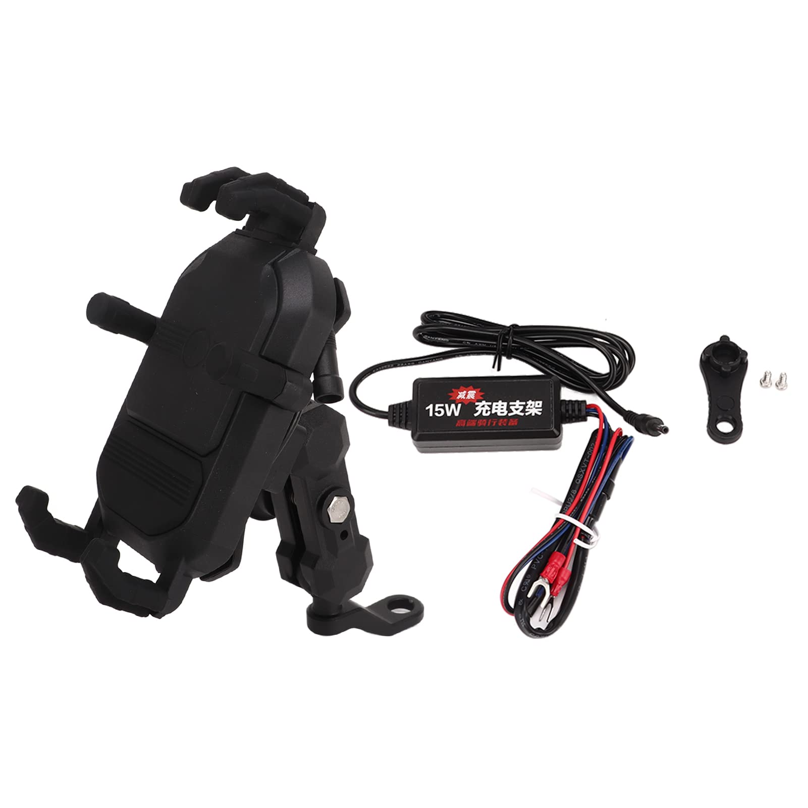 YUYTE Soporte para Teléfono de Motocicleta 2 en 1 con Rotación de 15W 720 Apto para Teléfonos Inteligentes de 3, 5, 6 y 5 Pulgadas, Diseño a Prueba de Lluvia