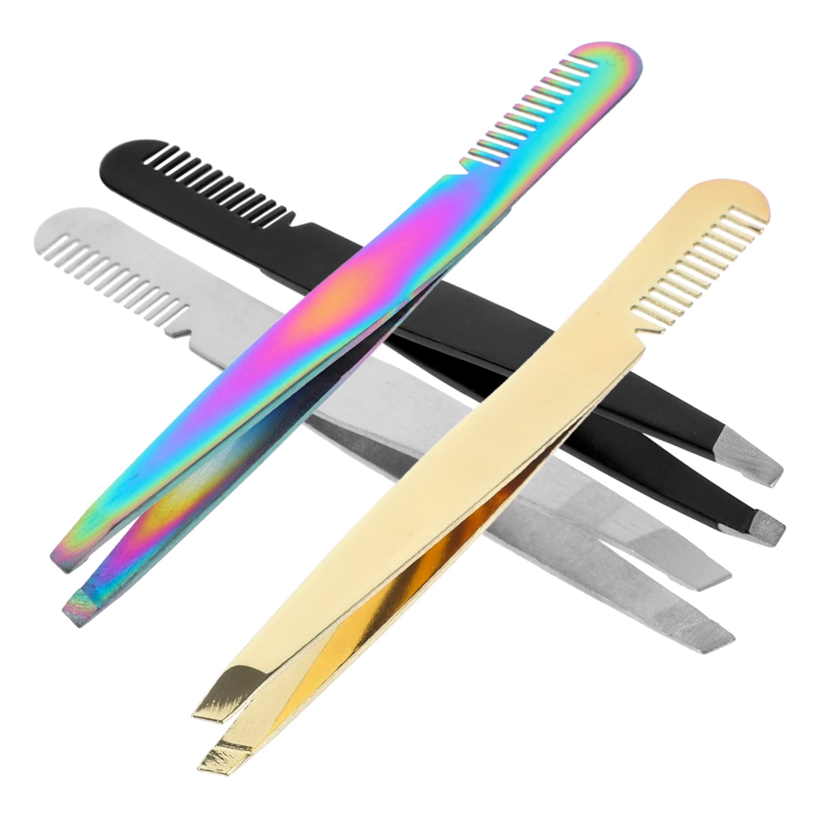 Mipcase 20pezzi Pinzette Per Sopracciglia Inossidabile Professionale Per Donne Design Elegante e Facile Da Pulire Per Rimuovere Sottocutanei e Trucco