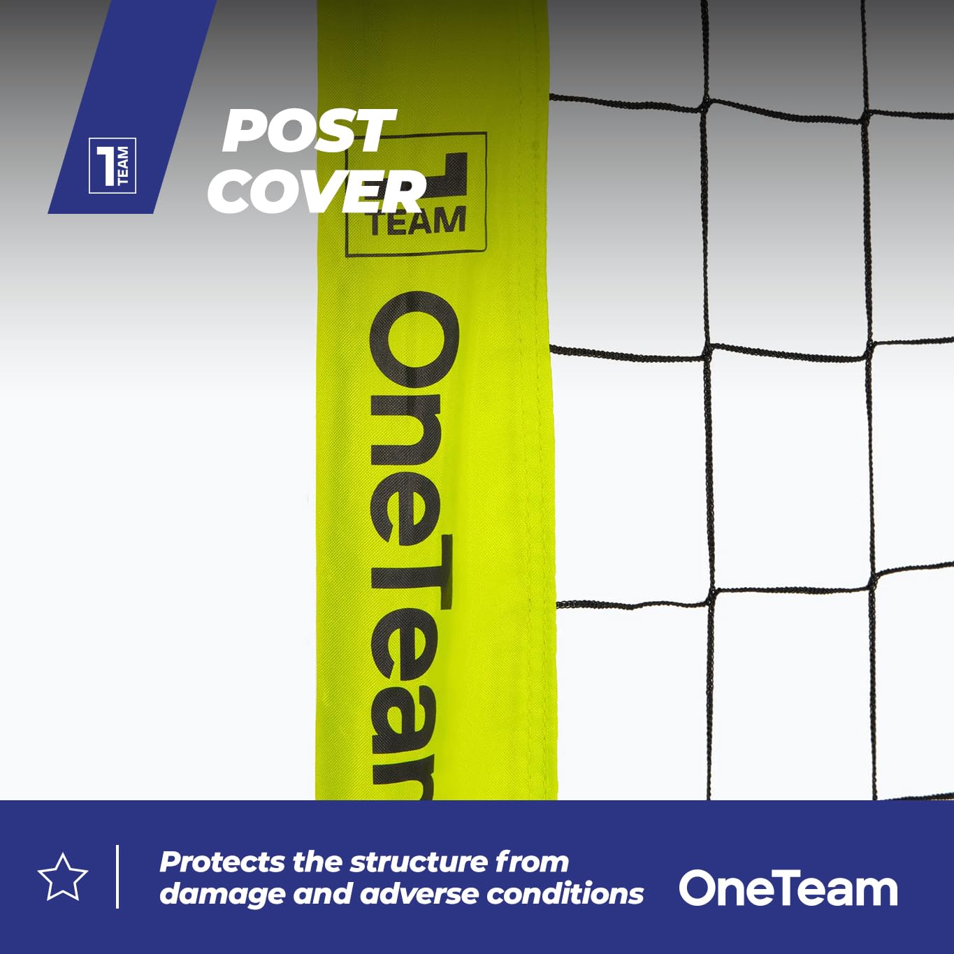 OneTeam Flex Square bramka do piłki nożnej, 300 x 155 x 100 cm, kolor zielony, stabilna i trwała konstrukcja Idelana, wytrzymała, elastyczna