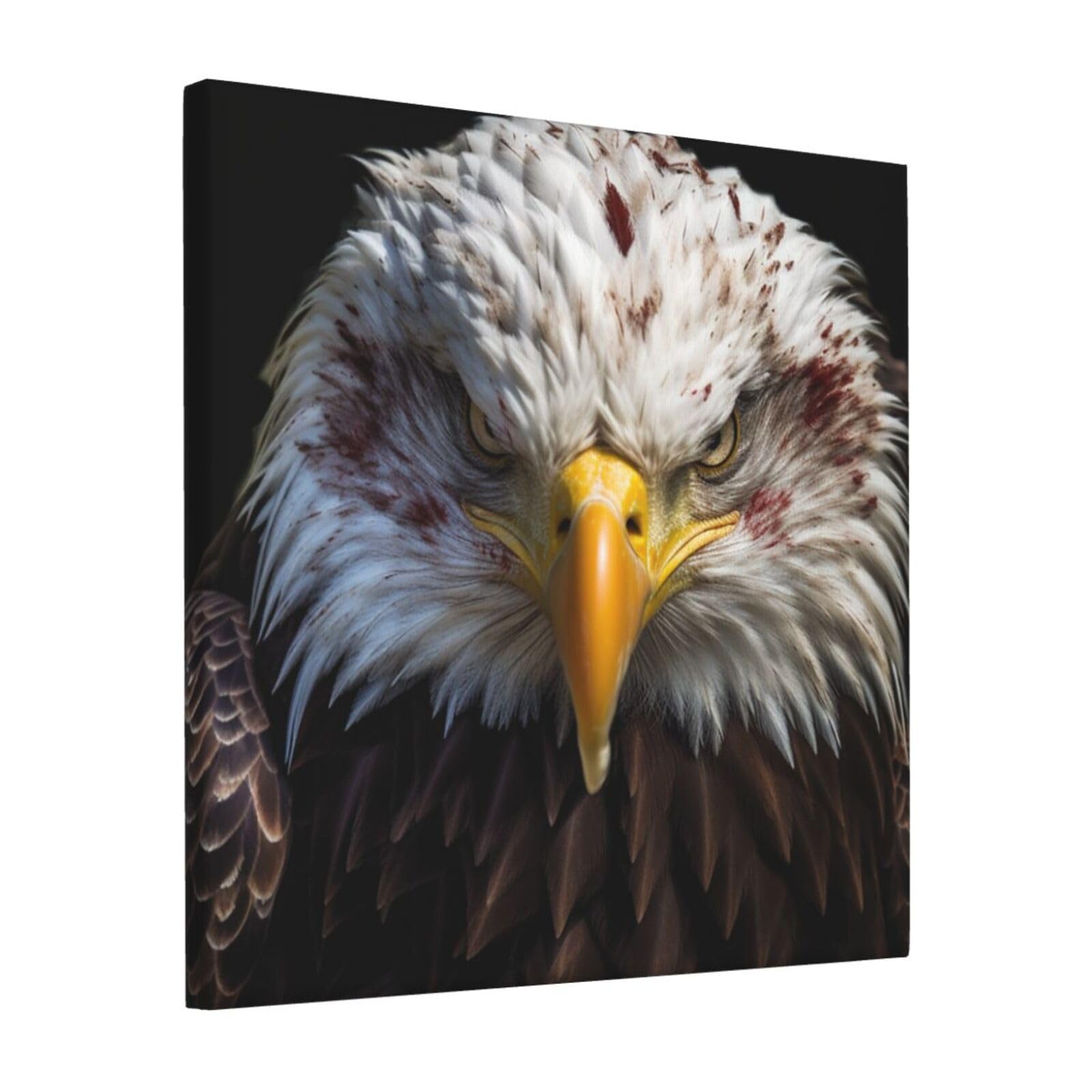 FodPand Bald Eagle American Flag Canvas Wall Art for Living Room Wall Decor 12"x12" Modern Artwork Painting Pictures Hanging Canvas Prints Aesthetic Wall Art for Bedroom Bathroom Office Wallart Decor