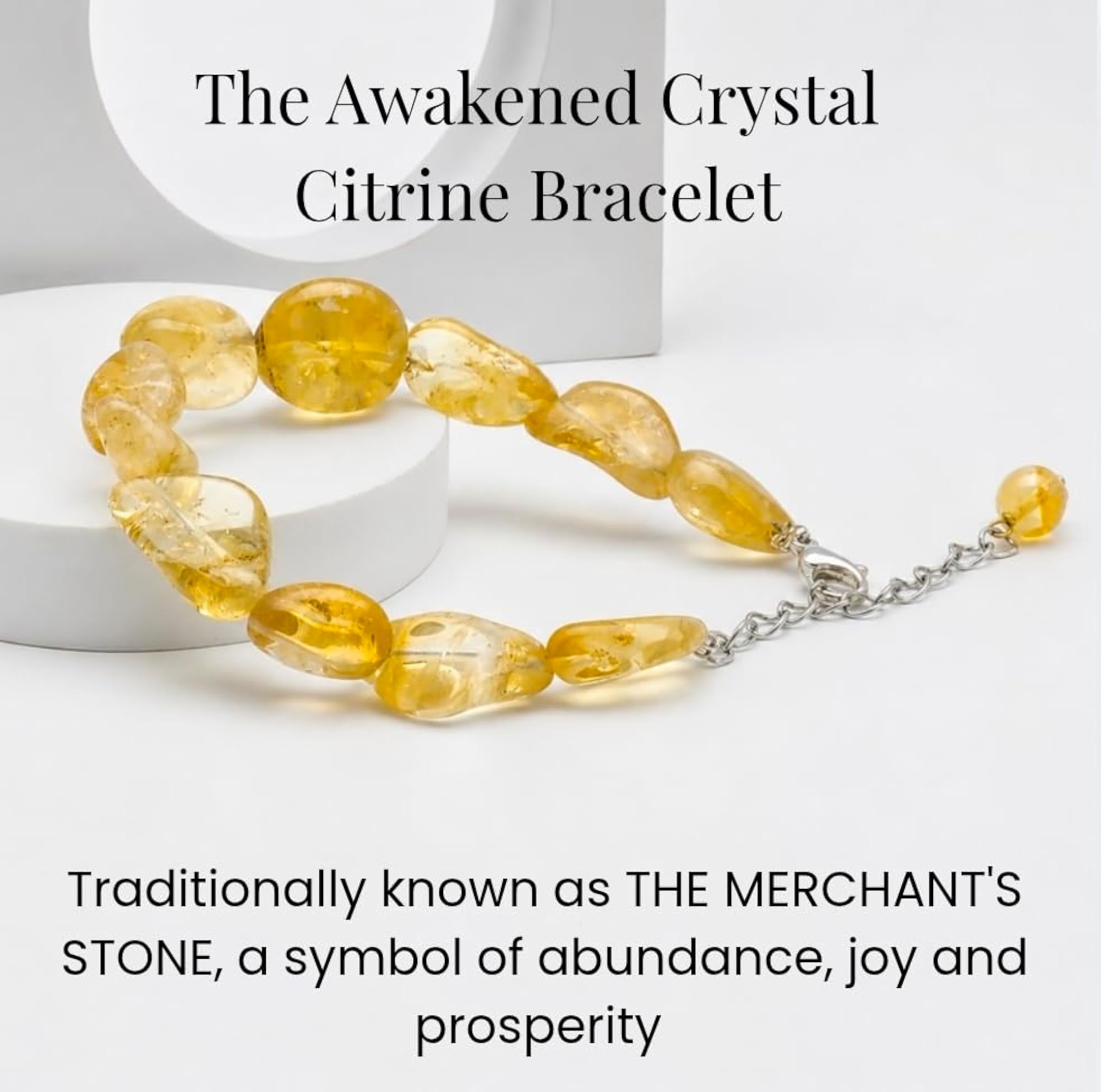 Citrine Tumble Bracelet, Natural Stone