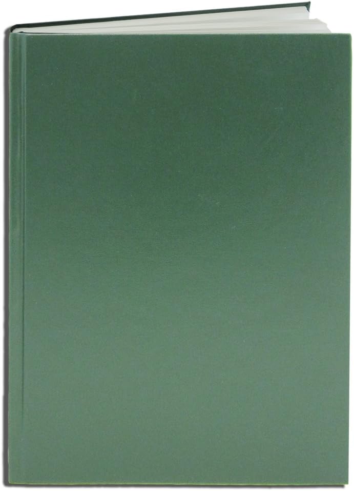 BookFactory Green Executive Leather Journal/Executive Diary - 168 Pages Green (Imitation Leather) 7'' x 9'' Section Sewn Hardbound (Made in USA)