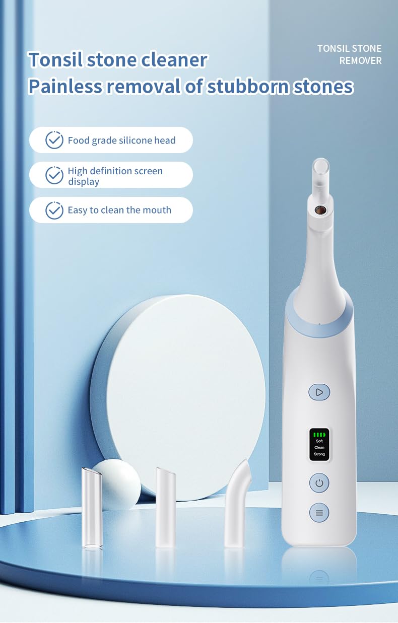 Doctor-Inspired Smart Oral Camera‌ ‌Gentle Tonsil Care Tool‌ with ‌HD Throat Viewer‌ ‌3D Professional Cleaning‌ Modes ‌Rechargeable Oral Device‌ for ‌Fresh Breath and Confidence