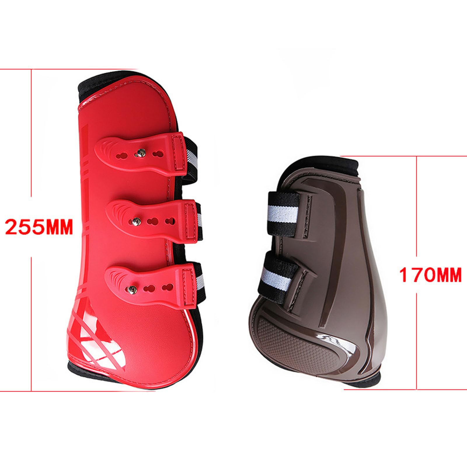 PU Shell Cavallo Tendine Boot Assorbimento Shock Equestri Leg Wraps Equitazione Leg Guard Facile da Usare Tendine Boot